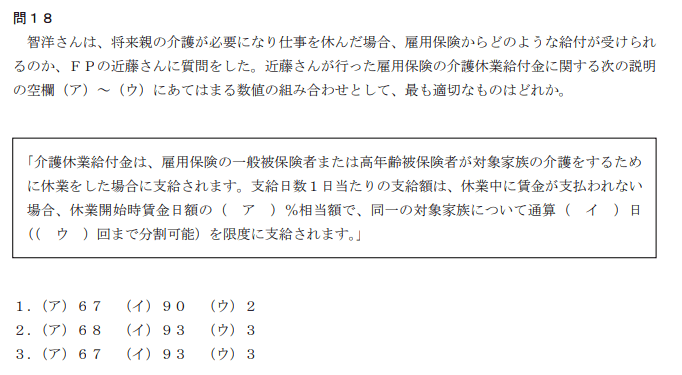 【FP3級】雇用保険の過去問